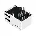 JXR1-0011NL Pulse Jack RJ45 Modular Plugs RJ 45 Connector with led