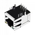 1605752-1 RJ45 Modular Plug Connector with 10/100 Base-T Integrated Magnetics