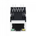 XRJH-01D-1-D12-180 Single Port RJ45 8 Pin Female Connector with Magnetics 3