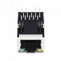 XRJH-01D-1-D12-180 Single Port RJ45 8 Pin Female Connector with Magnetics