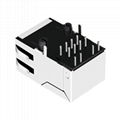 47F-1205GYD2 Single Port RJ45 Connector Price with Integrated Magnetic 4
