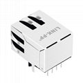 SI-60162-F 1x1 Ethernet RJ45 Magjack Connector with Transformer 3