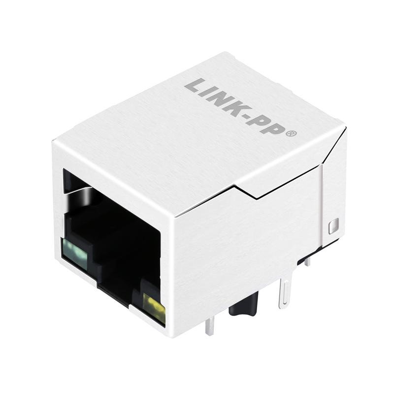 LF1S028-XX RJ45 Connector Shielded with 90 degree Magnetics