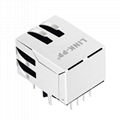 SK02-111008VNL Single Port RJ45 LED Connector with Integrated Magnetics