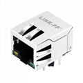 SK02-111008VNL Single Port RJ45 LED Connector with Integrated Magnetics