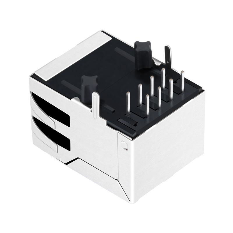 HFJ11-S114ERL 10/100 Base-T RJ45 Shielded Connector with Integrated Magnetics 5