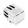 XRJG-01J-A-E11-410 Single Port Amp RJ45 Cat6 Modular Jack with Magnetics