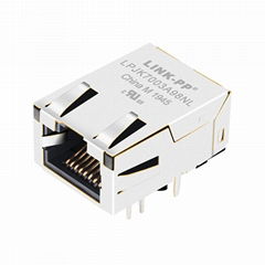 1368398-2 10/100/1000 Base-T 1 Port RJ45 Magjack Connector With LED Light