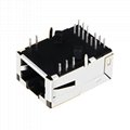 1368398-4 Single Port Low Profile RJ45 Jacks with 1000Base-T Integrated Magnetic