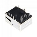 1368398-4 Single Port Low Profile RJ45 Jacks with 1000Base-T Integrated Magnetic 4