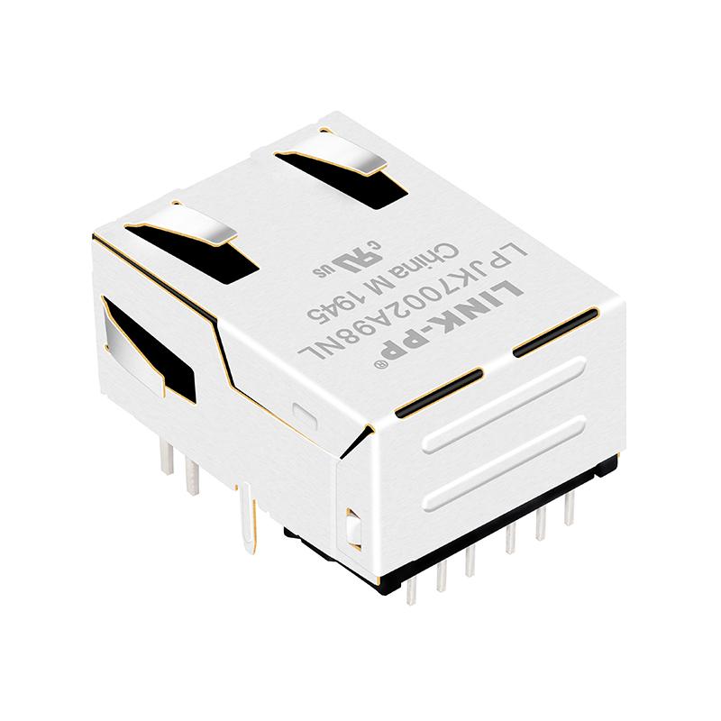 J0G-0007NL | Low Profile 1x1 10/100 Base-TX Tab-Up RJ45 Magjack Connector 5