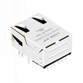 J0G-0007NL | Low Profile 1x1 10/100 Base-TX Tab-Up RJ45 Magjack Connector