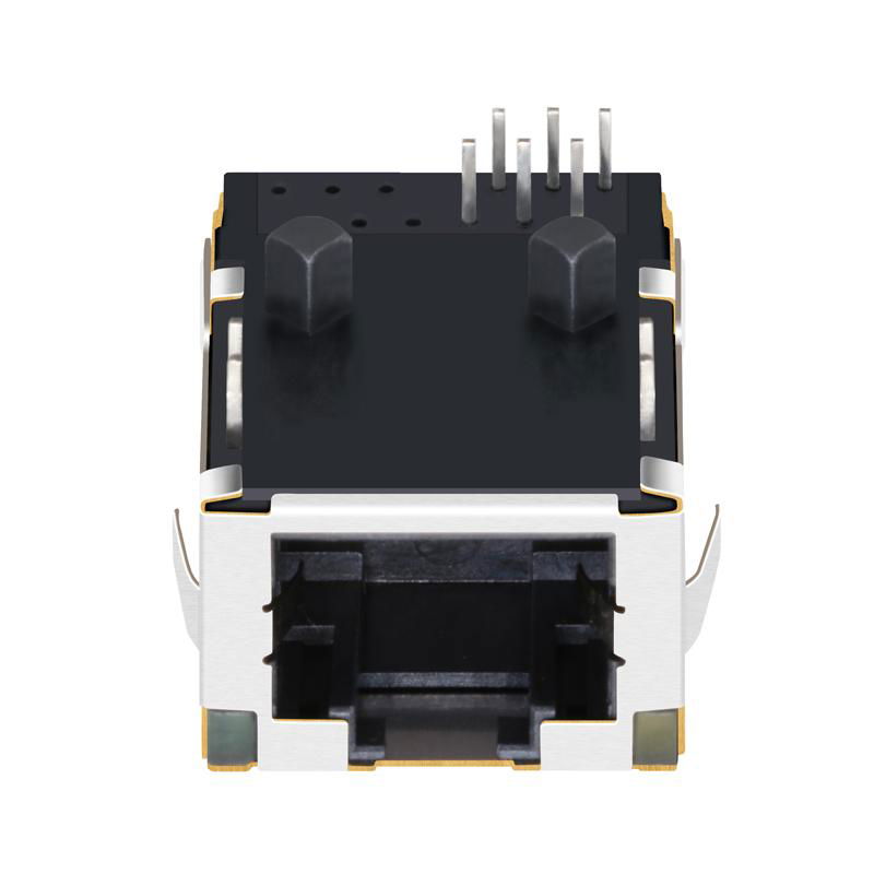 L829-1X1T-91 Single Port Low Profile RJ45 Connector with 10/100 Base-T Magnetics 2