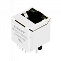 SI-46014-F | Vertical RJ45 Connector with Integrated Magnetics With Leds