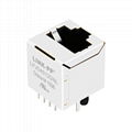 SI-16003-F | Vertical RJ45 Connector with Integrated Magnetics With Leds