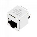 SI-16003-F | Vertical RJ45 Connector with Integrated Magnetics With Leds