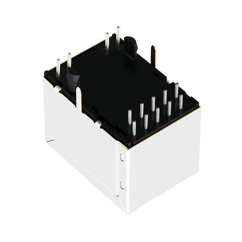 HR871190A | Vertical RJ45 Connector with 1000 Base-T Integrated Magnetics 5