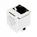 SI-46004-F Vertical RJ45 Connector with 10/100 Base-T Integrated Magnetics & PoE