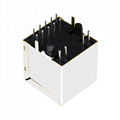 SI-46004-F Vertical RJ45 Connector with 10/100 Base-T Integrated Magnetics & PoE 3