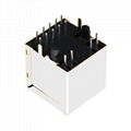 SI-46004-F Vertical RJ45 Connector with 10/100 Base-T Integrated Magnetics & PoE