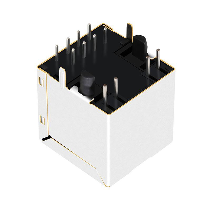 HY951180A Vertical RJ45 Connector with 10/100 Base-T Integrated Magnetics 3