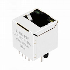 RJ-180A03 Vertical RJ45 Connector with 10/100 Base-T Integrated Magnetics