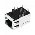 1840750-7 Single Port RJ45 Connector with 1000 Base-T Magnetics For Switches