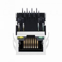 HFJ11-2450E-L12RL 10/100 Base-T Connector RJ45 Female Jack with LED