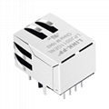 HFJ11-2450E-L12RL 10/100 Base-T Connector RJ45 Female Jack with LED 3