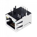 RJ-005B 10/100 Base-T 1X1 Port RJ45 Female Connector with Magnetics