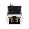 RJ-005B 10/100 Base-T 1X1 Port RJ45 Female Connector with Magnetics