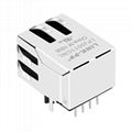 MJ1A-B211-RST001 10/100 Base-T Single Port 8P8C RJ45 Connector with Transformer 5