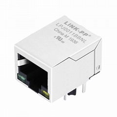 ARJC02-111009D 10/100 Base-T 1X1 Ethernet RJ45 Magjack with Integrated Magnetic