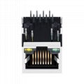 ARJC02-111009D 10/100 Base-T 1X1 Ethernet RJ45 Magjack with Integrated Magnetic 2