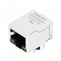 J00-0063NL 10/100 Base-TX 1x1 Port Tab-Down RJ45 Integrated Magnetics Connector 1