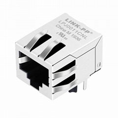 HFJ11-2450 / HFJ11-2450E 1X1 RJ45 Magnetics Connector With LED Light