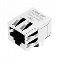 HFJ11-1041ERL 10BASE-T 1 Port Shielded RJ45 Connector With Magnetics 1