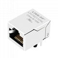 46F-1207NDNW3NL 1X1 RJ45 8 Pin Female Connector With Magnetics