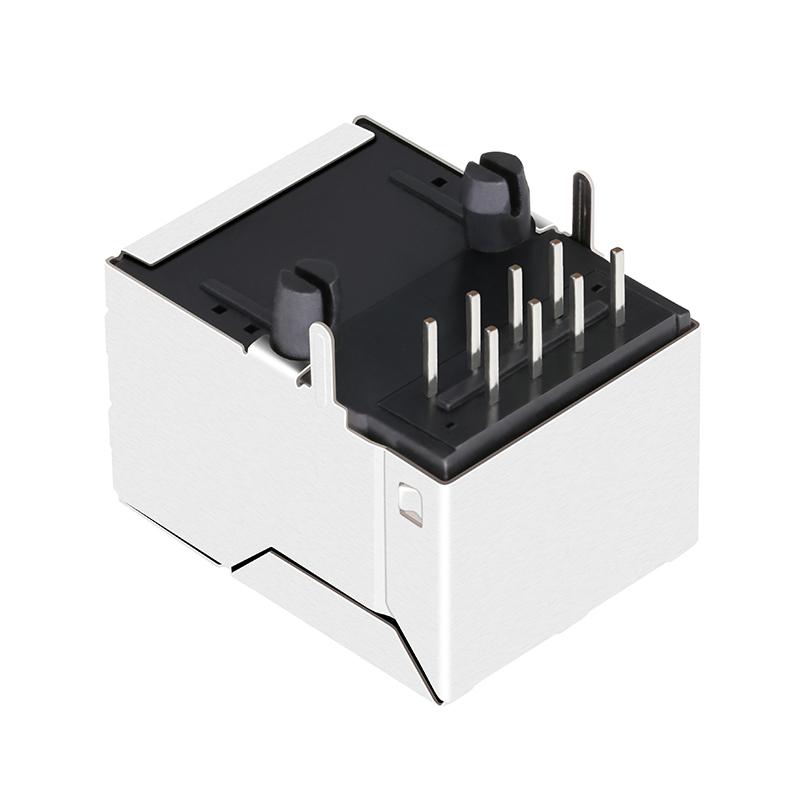 46F-1207NDNW3NL 1X1 RJ45 8 Pin Female Connector With Magnetics 3