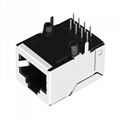 46F-1207NDNW3NL 1X1 RJ45 8 Pin Female Connector With Magnetics