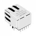 Single Port RJ45 Female Connector with 10/100/1000 Base-T Integrated Magnetics, 