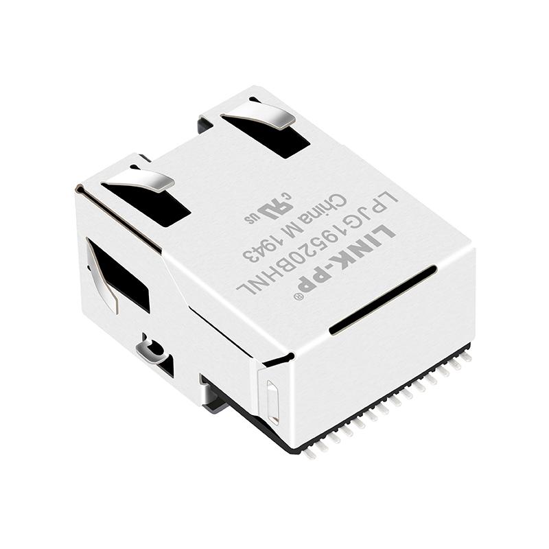 SMT RJ45 Connector 1x1Port Tab Up With 10/100/1000 Base-T Magnetic Jack 2