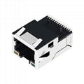 SMT RJ45 Connector 1x1Port Tab Up With 10/100/1000 Base-T Magnetic Jack