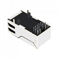 0826-1G1T-43-F Long body RJ45 Jack Magnetic With LED 4