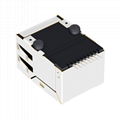 HY991101C 10/100 Base-t Single Port Surface Mount RJ45 Connector With Magnetics