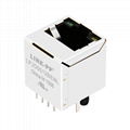 SI-46001-F 10/100 Base-t Vertical RJ45 Modular Plug With Magnetics