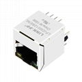 SI-46001-F 10/100 Base-t Vertical RJ45 Modular Plug With Magnetics