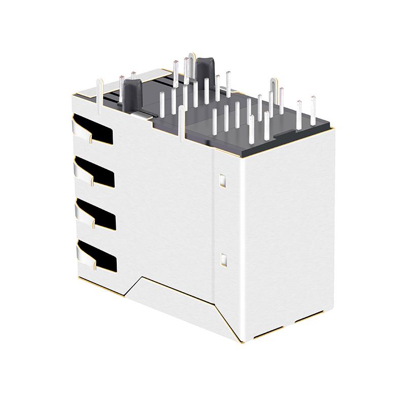 0845-2D1T-H5 2X1 10/100 Base-t RJ45 Connector With Magnetics 2