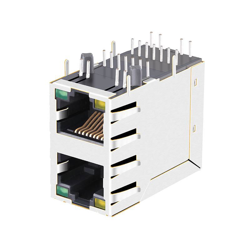 0845-2D1T-H5 2X1 10/100 Base-t RJ45 Connector With Magnetics 5