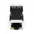 L826-1X1T-23-F 1 Port RJ45 Modular Jack With Magnetics Low Profile